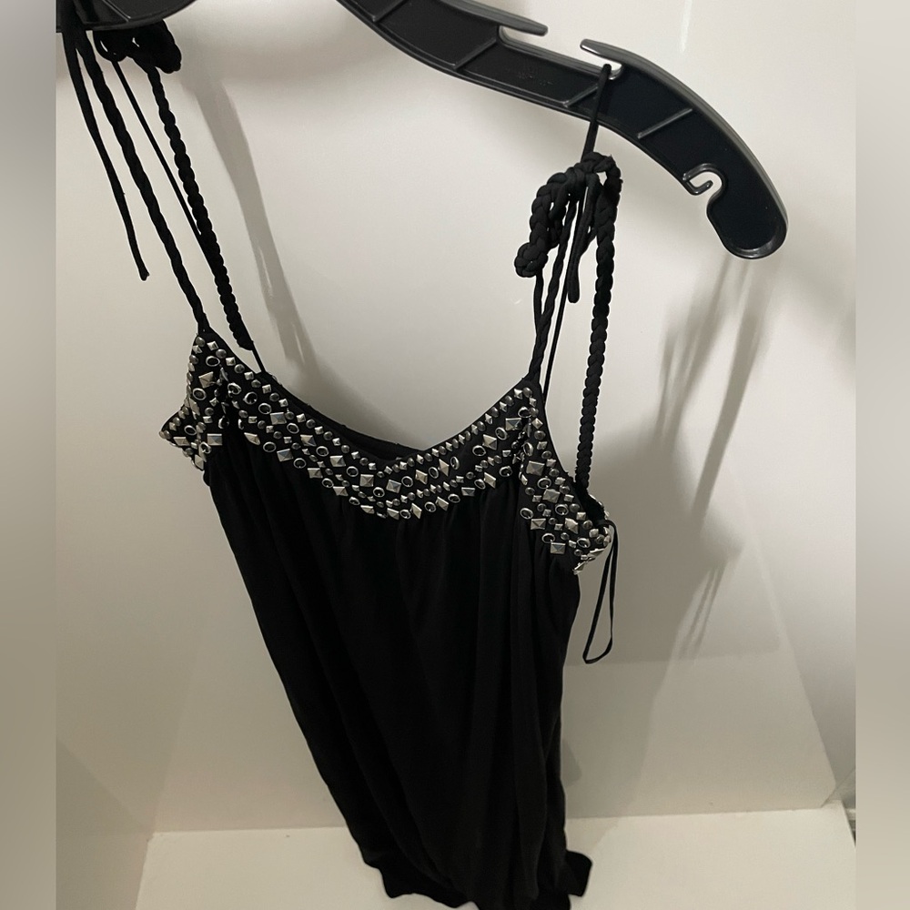 Very Vintage Camilla Black Dress with Silver Embellishments
